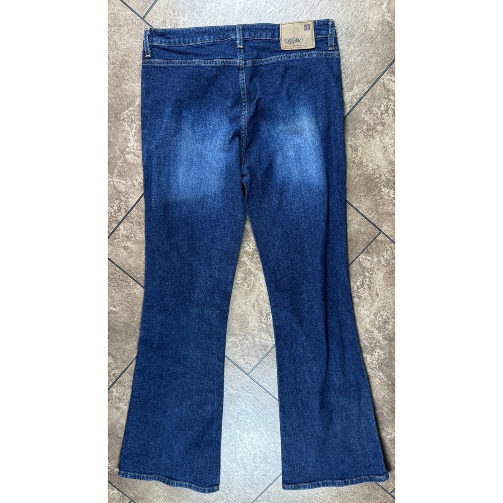 Y2K Mossimo Denim Mid Rise Stretch Flare Bootcut Bareback Jeans Junior Sz 15